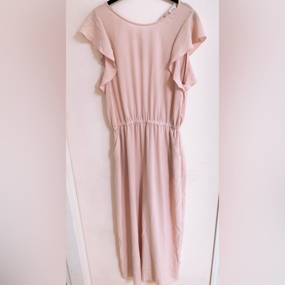 Aritzia Wilfred Fleurette Jumpsuit large open back - Picture 2 of 6